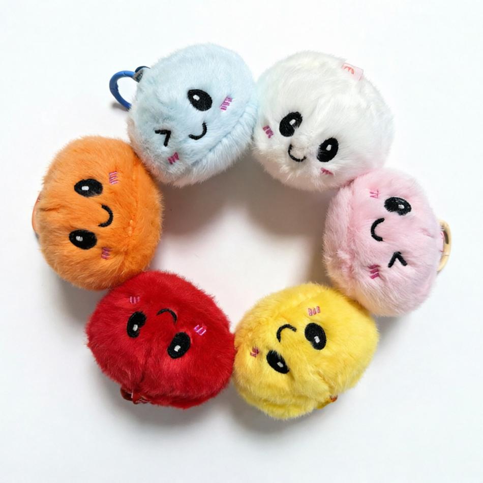 Trendy New Simulation Dumpling Plush Keychain Style Bag Hanging Cute Simulation Backpack Pendant Cartoon Toy Birthday Gift