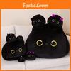 Cat Black Ball Plush Toy Cartoon Stuffed Doll Bedroom Decorations Kids Gift