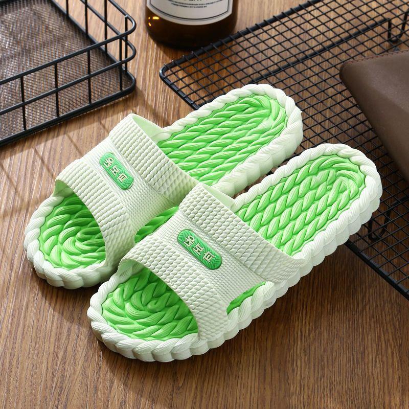 Men's EVA Slippers Black Patchwork Color Soft Sole Casual Indoor Slippers At Home Bathroom Anti Slip Slippers Summer