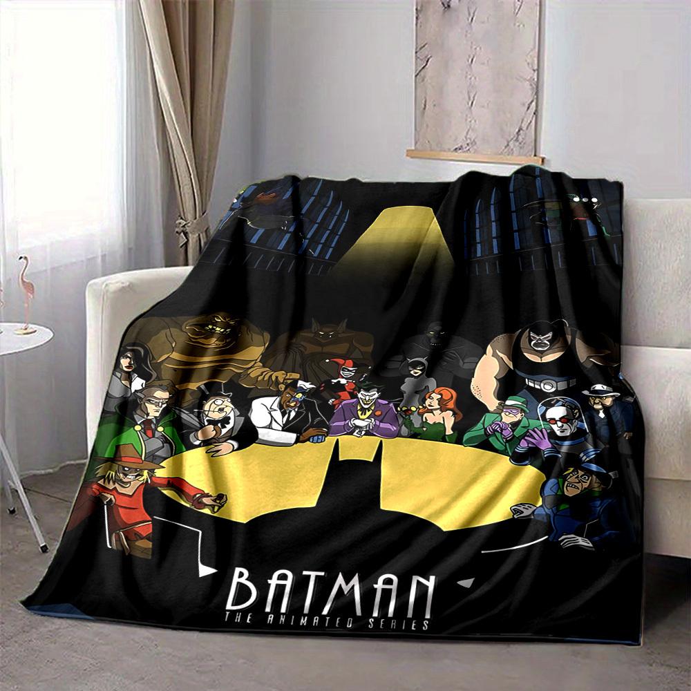 

1pc Batman Universe Flannel Throw Blanket Lightweight Soft Warm All Season Blanket for Sofa, Bed, Travel,L1028137 80x120cm