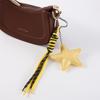 Pendentif Porte-clés Étoile Élégant avec Cordon en Cuir Tressé - Charme de Sac Style Ins & Dragonne de Téléphone.
