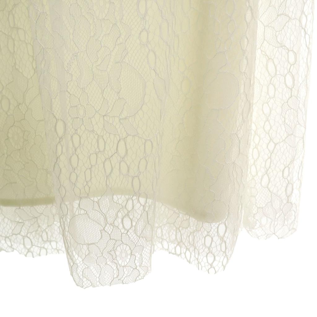Unused Diagram Long Length Lace Tulle Skirt 36 White System Women Used