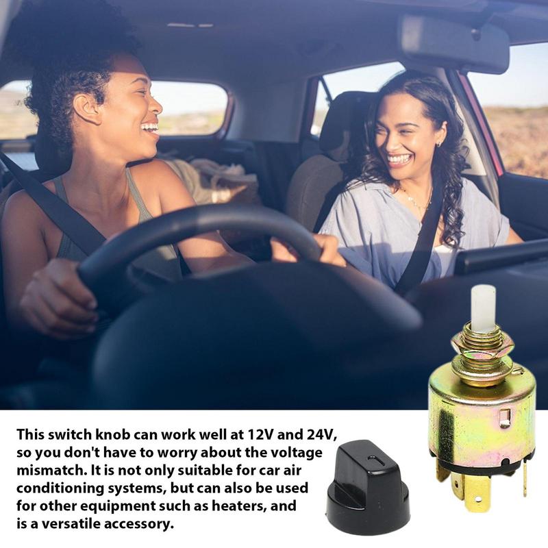 Air Conditioning Blower Switch Car 3 Modes Heater Air Conditioner Knob Switch Automotive Interior Heating Cooling Control