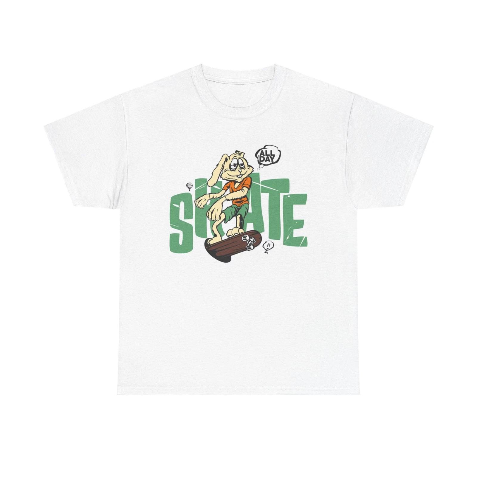Skate All Day Graphic T Shirt Brand New Cotton Tee 4XL