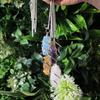 Amethyst Necklace Raw Wire Wrapped Pendant