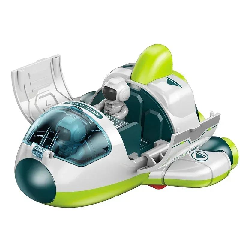 Children Puzzle Spa Toy Car Simulation Model Astronaut Rocket Spaship Series Toy Inertia Detachable Car for Boys Gift