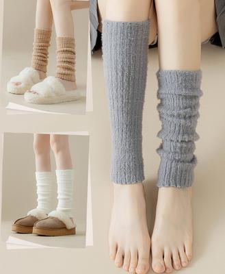 Winter Sock Covers, Women's Plush Pile Calf Socks
