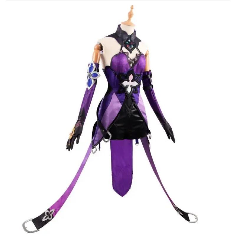 Honkai Star Rail Forgotten Hall Cosplay Black Swan Augur Fortune Seer Costume Wig Dress Uniform Headwear Halloween Party Suit