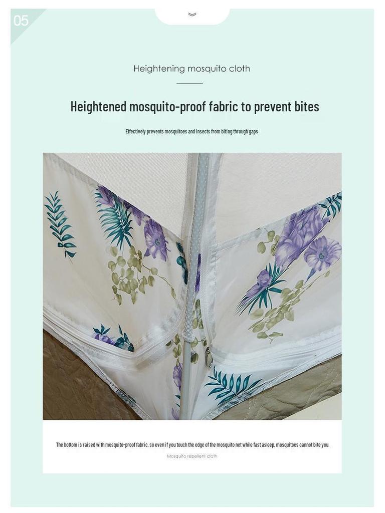 Foldable Mongolian Yurt Mosquito Net: No-Installation, Anti-Fall, Full Cover for Home and Dorms