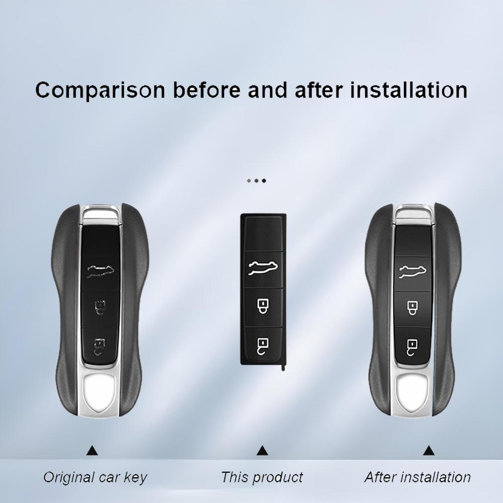Per Porsche Panamera Cayenne Macan Taycan Boxster 718 911 Custodia Chiave Auto Pad in Gomma Portachiavi Telecomando Sostituzione Pulsante Chiave in Silicone