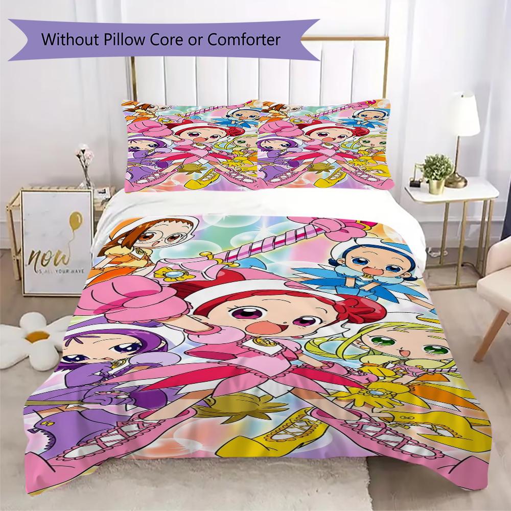 Magical DoReMi Pattern Bedding,Quilt Set Quilt Cover Pillowcase Home Birthday Gift(1 * duvet cover + 2 * pillowcase, without core)_lx