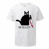 Camiseta Unisex Verano Nueva Camisetas Gato Negro Manga Corta Linda Moda Animales Gatos Tops Camisetas Algodón Streetwear