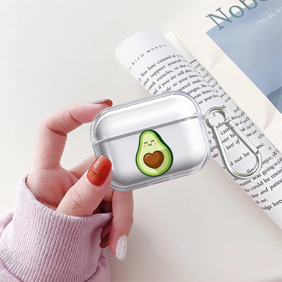 Green Avocado Case For Airpods Pro 3 4 Pro3 Pro2 2 1 Clear Earphone Cases Cover