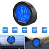 Solar Car Clock Digital Time Watch 2 In 1 Auto Clocks Thermometer With Backlight LCD Digital Display Car Interior Accessories