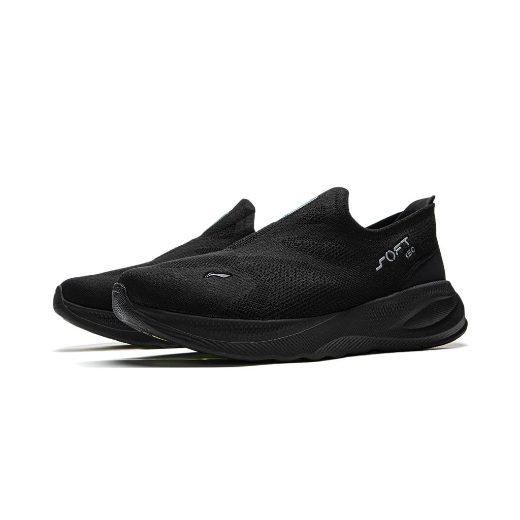Li Ning SOFT GO 2 KNIT Demping, Slijtvast Lage Casual Schoenen Heren Zwart AGLV017-9