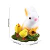 Easters Bunnies Rabbit Decorations Bunnies Eggs Flocking  Table Decorations Decorative Statue Outdoor Artificial Figurines