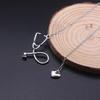 Rose  Medical Stethoscope Heart Pendant Necklace Medical Necklace Medical Student Doctors Nurse Gi