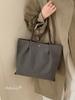 Japanese Casual Canvas Bag Women's Large Capacity Lightweight Handbags 2026 New Solid Color Commuting Shoulder Bags