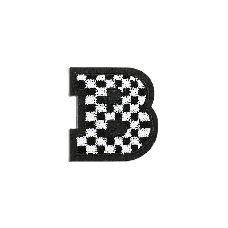 Square Embroidery Cloth Sticker, Computer Embroidery Chapter, Ironing Plaid Pattern Patch Sticker, Clothes Decoration Patch Sticker, Embroidery Label