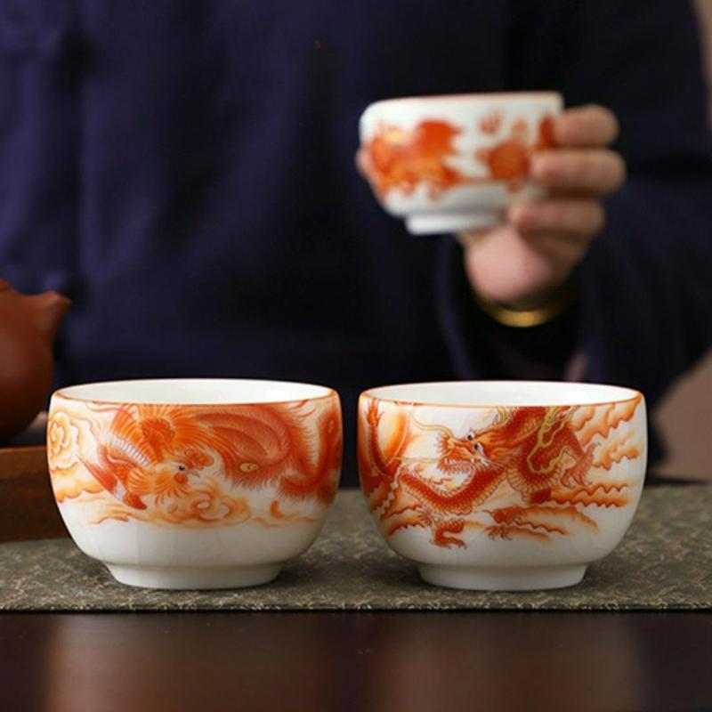 Janpanese Style Ceramic Teacup Handmade Portable Ceramic Tea Cup Household Exquisite Master Cup Tea Teaware Accessories New
