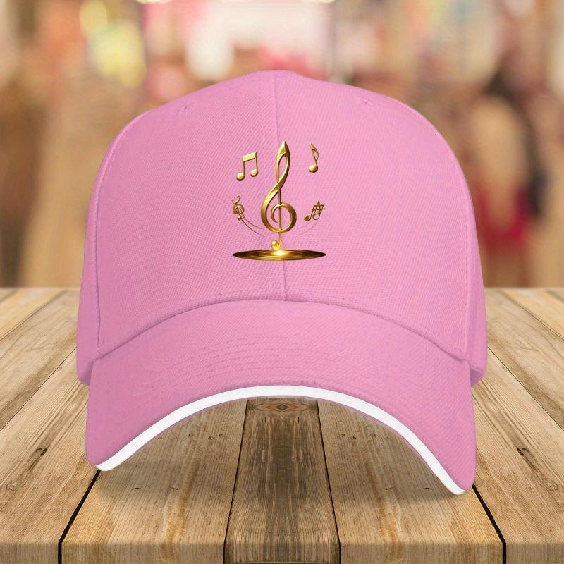 Music Note Treble Clef Baseball Cap Polyester Breathable Outdoor Sport Cap Adults Gifts