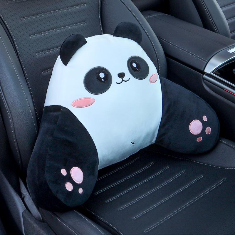 Cute Car Lumbar Support Cushion - Ergonomic Pillow for Driver Seat and Headrest