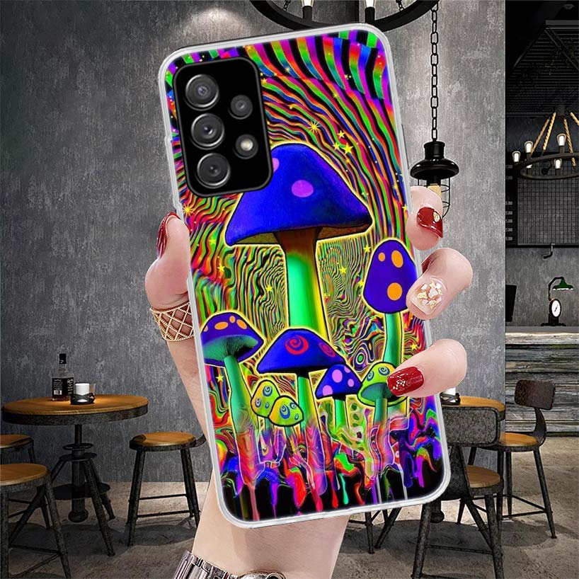 Weird Mushroom Psychedelic Soft Phone Case For Samsung Galaxy S22 S23 S24 S25 Edge S26 Ultra S20 FE S21 Plus + Fundas Coque Gala