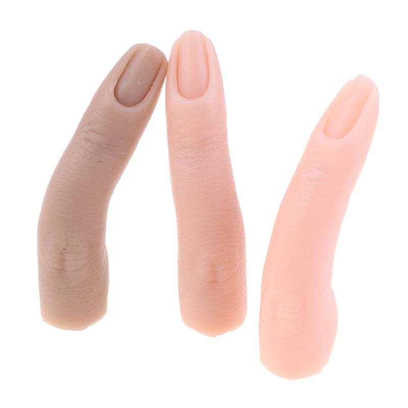 1 Stück Nagel Silikon Übungsfinger Modell Werkzeug Mit Gelenken Biegsamer Silikon Falscher Finger DIY Für Trainingszubehör