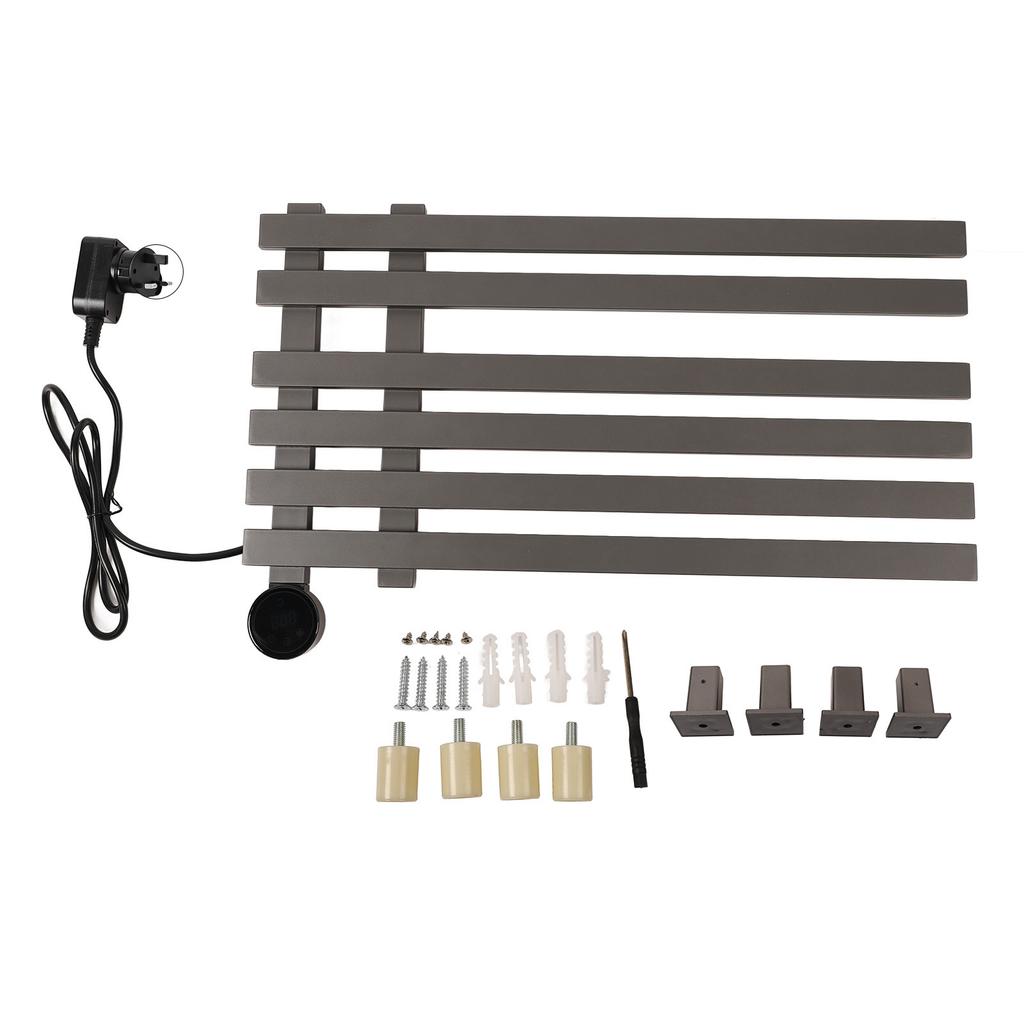 Heated Towel Rack Wall Mounted Electric Towel Warmer Rack with Timer Digital Display 4 Temperature