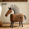 Vintage Horse Figurine Artistic Abstract Figurine, Rustic Statue for Desk Sculpture Tray Decoration, Farmhouse Animal Shape Home Office