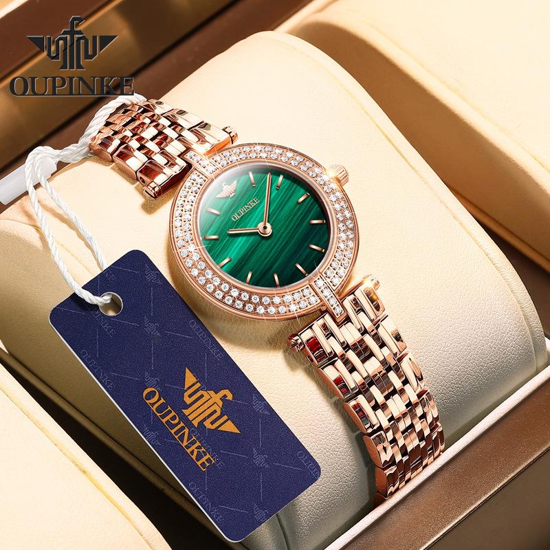 OUPINKE Watches Fashion Diamond-encrusted Waterproof Quartz Watch Women's Watch