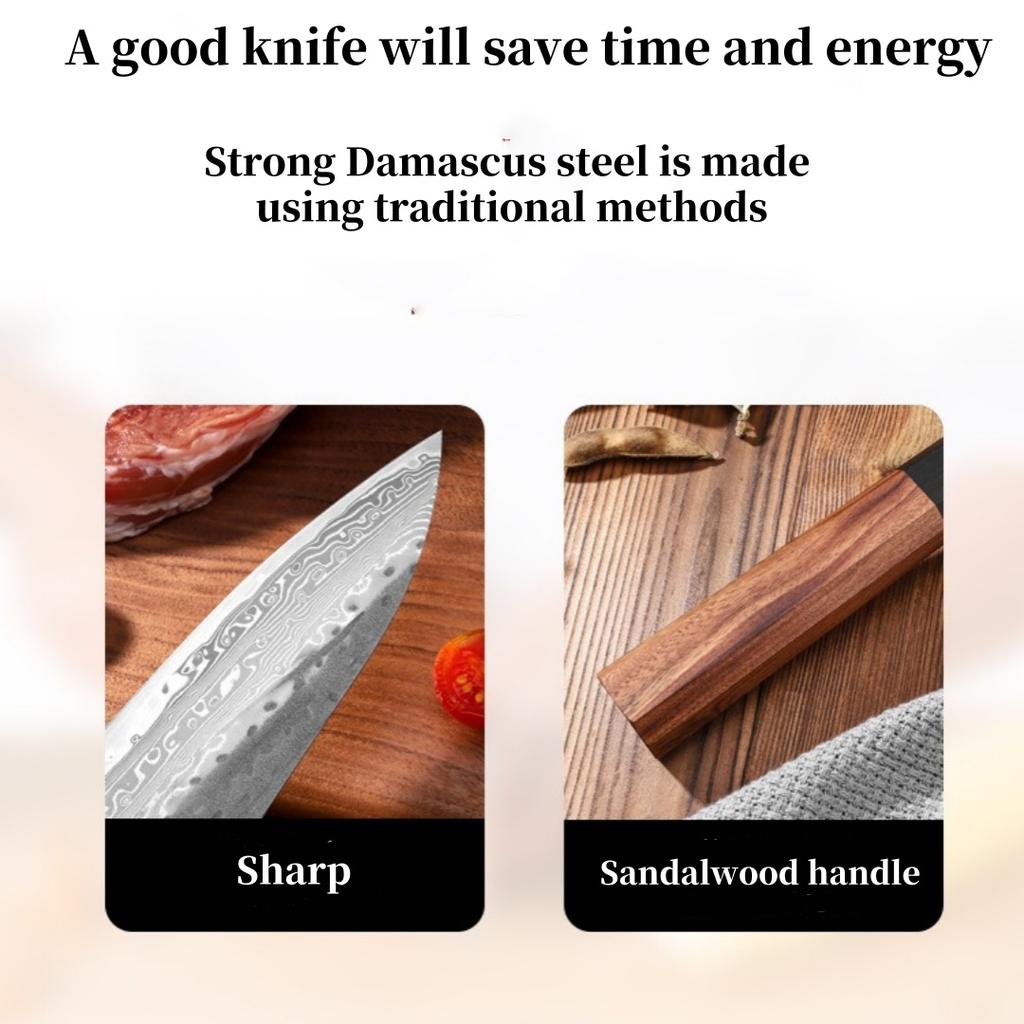 Damascus Knife Chef Knife Japanese Chef Knife 67 Layer Damascus Steel, Sharp Blade, Utility Kitchen Knife, Abalone Shell Handle