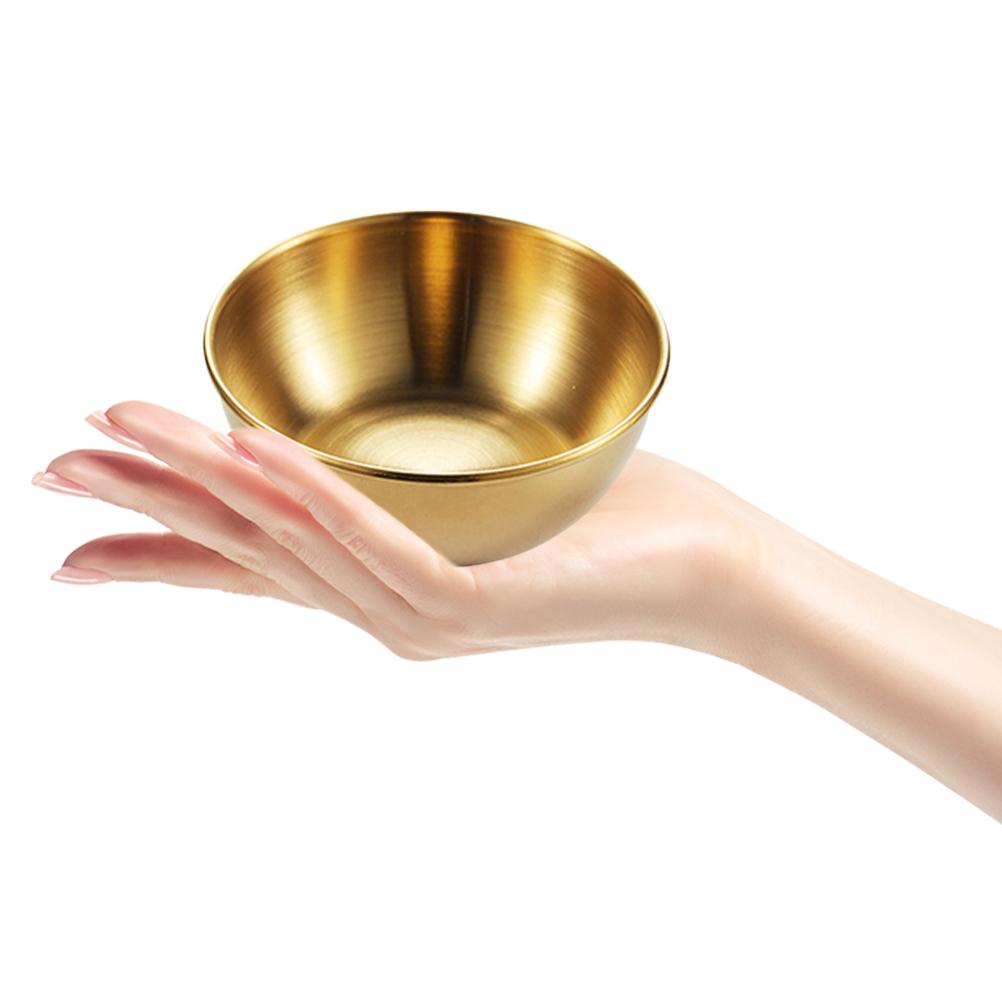 5 Pcs Container Seasoning Dish Child Circle Tray Tomato Sauce Serving Bowls Stainless Steel Round Platter Small Appetizer Plate