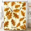 Autumn Oak Leaves Shower Curtain Waterproof Fabric Design For Bathroom Decorations Vivid Colors And High-Quality Printing Perfec