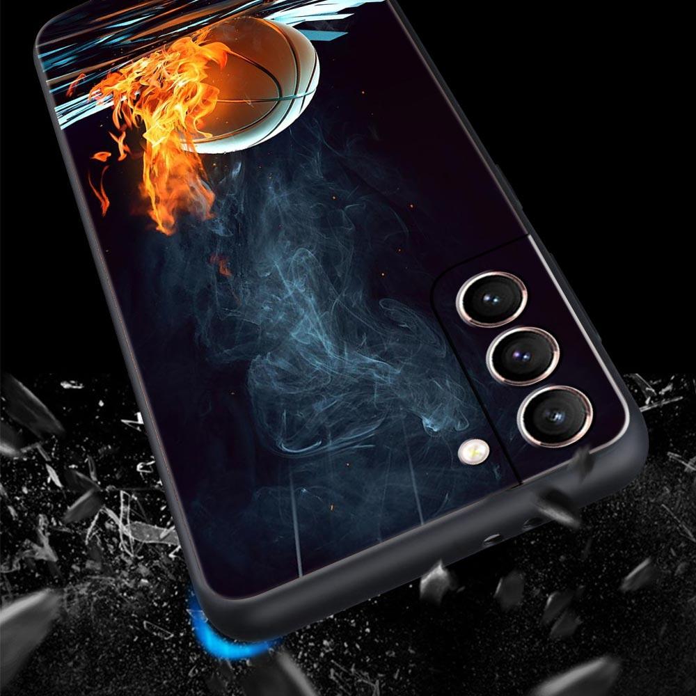 Phone Case For Samsung Galaxy S23 S22 Ultra S20 S21 FE 5G S10 S9 Plus S10E S8 Note 20 Silicone Cover Basketball Basket Number