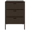 VidaXL Garden Storage Cabinet, Patio Organizer with Drawers, Outdoor Furniture Backyard, Brown 365552
