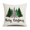 Christmas Pillow Cover Letter Christmas Tree Sofa Pillow Cover Peach Skin Cushion Home Supplies