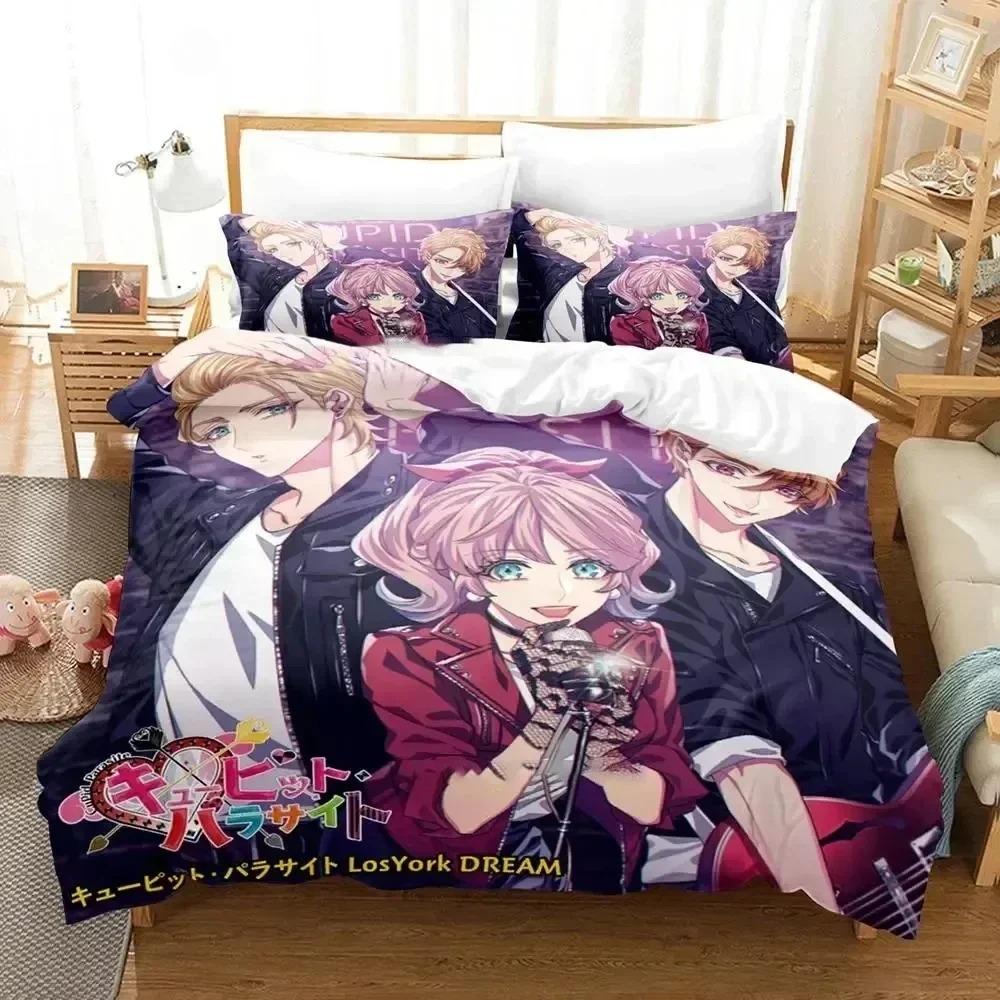 

Аниме Игра Cupid Parasite Постельный Набор Принтованный Постельный Комплект с Наволочкой Пододеяльник Мягкий Размер Квин Кинг Постельное Белье Для Дома 70x133cm 2pcs