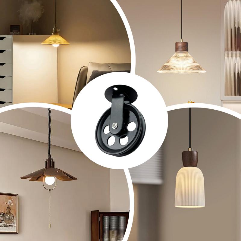 Pulley For Pendant Light 2X Pulley Lifting Drive Ceiling Hooks For Lights Wall Ceiling Mount Lifting Towing Pulleys For