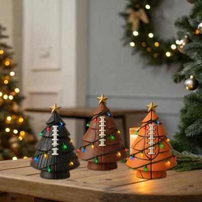 Wiederverwendbare Fußball-Weihnachtsdekoration Harzkunst Tischornament Für Sportliebhaber