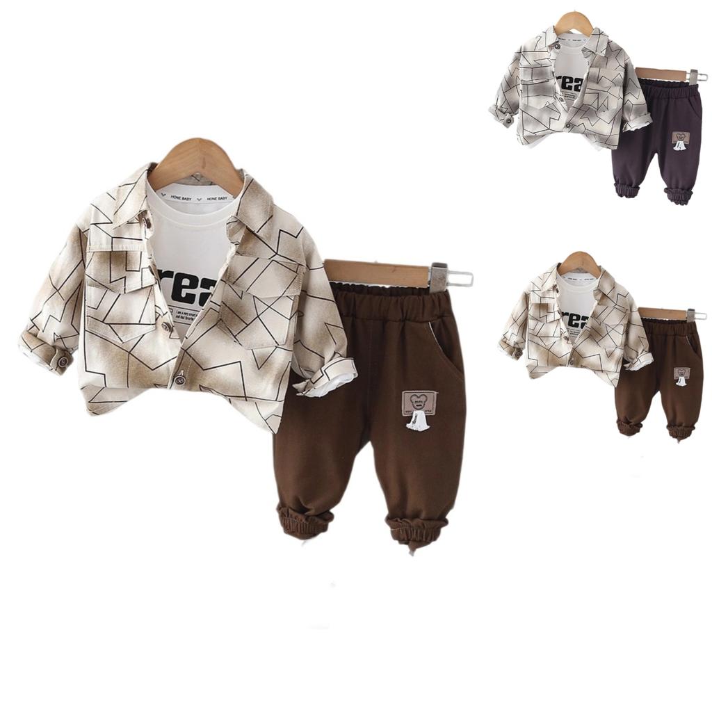 Kids Casual Long-Sleeve Set, Comfortable Daily Wear Outfits