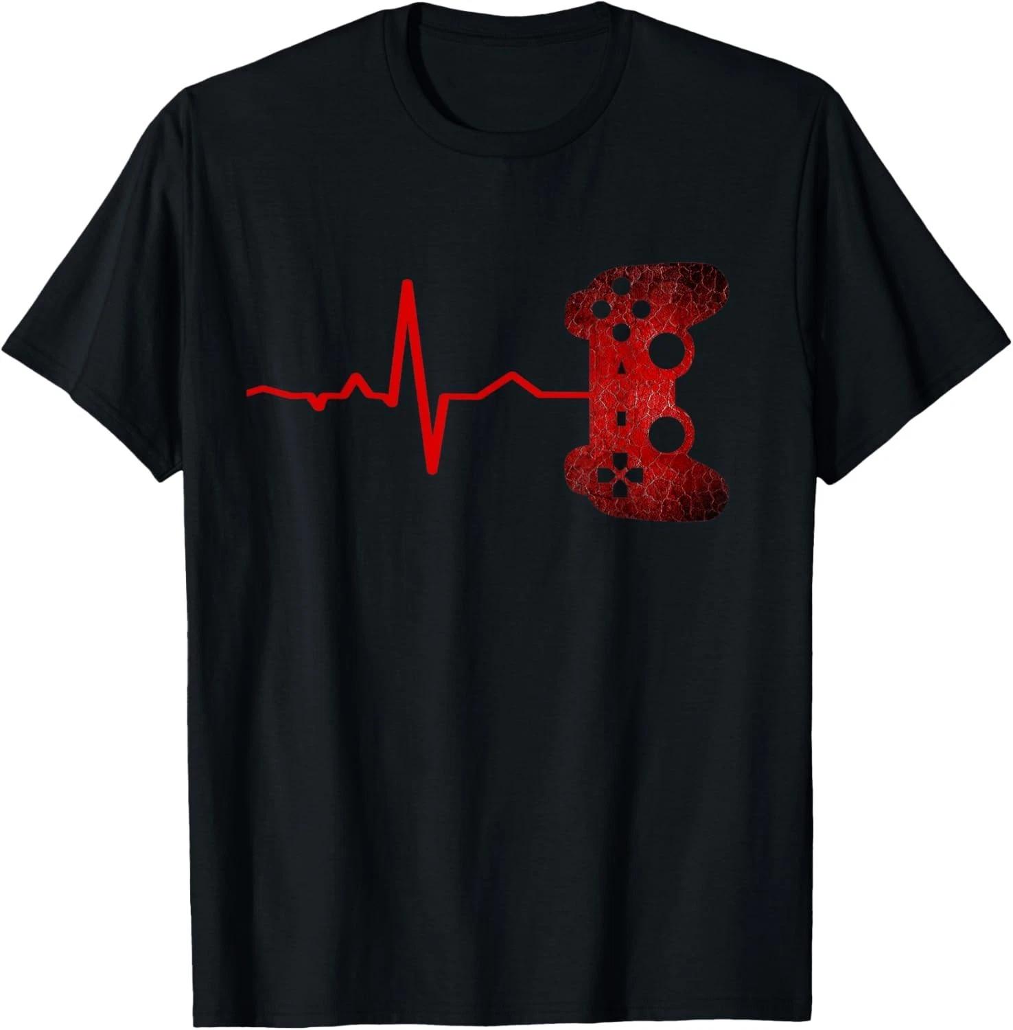 Gamer Heartbeat Gamer Gaming Video Games Boys Teen Gift Unisex T-Shirt M