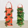 Hanging Strawberry Grow Bag Upside Down Strawberry Planter Reusable Breathable Plant Grow Bag with 4 6 8 10 Planting Holes for Vegetables And