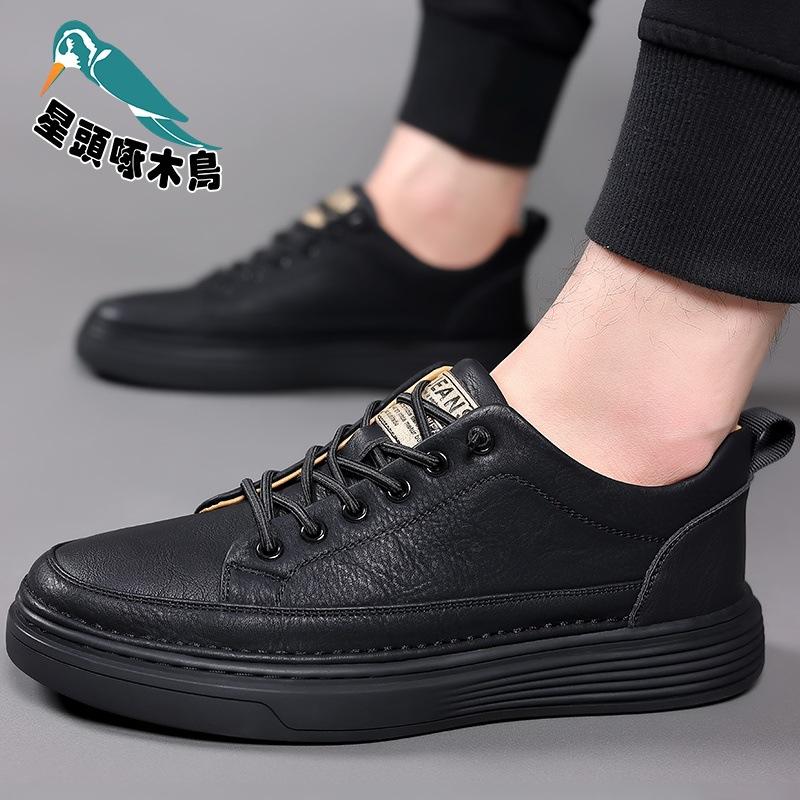 Star-headed woodpecker casual board shoes men's 2025 autumn and winter new men's trendy shoes rubber shoes