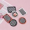 Handmade Resin Accessories: Chessboard Pattern Shoe Buckle, Hairpin, and Jewelry Material Set