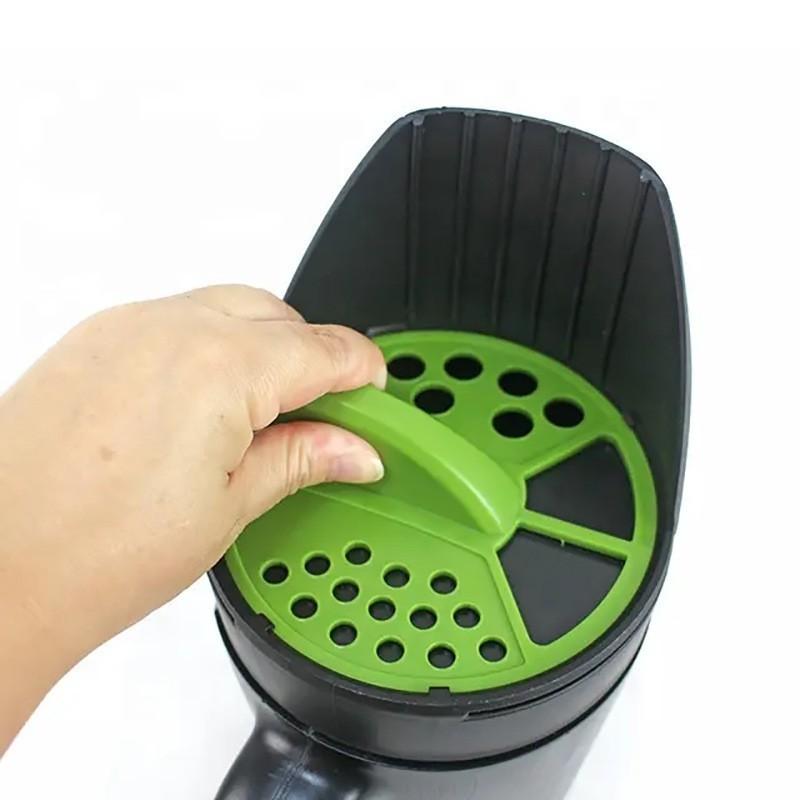 Horticultural Hand Spreader Shaker Lawn Seed Spreader for Grass Seed Fertilizer Snow Salt Ice and Snow Melt Adjustable Hole Size