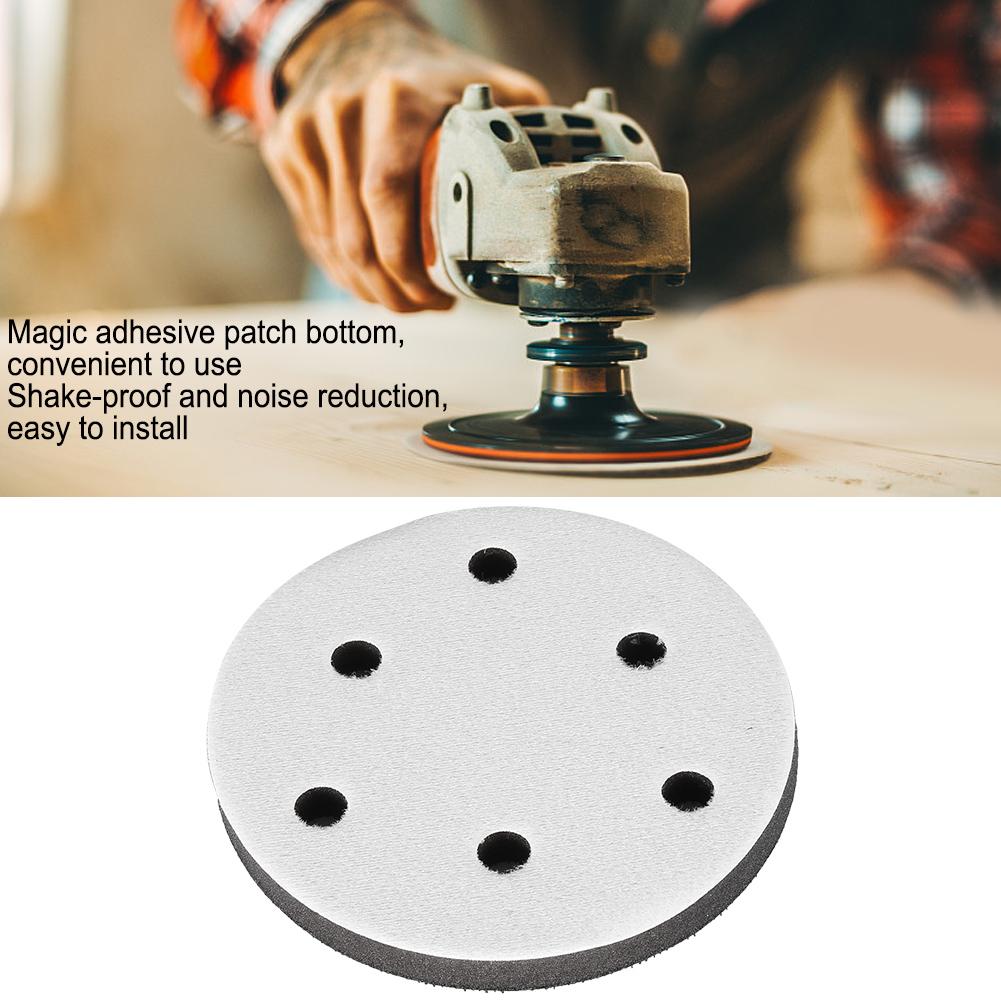 125mm Durchmesser Weiche Puffer Schwamm Interface Kissenpad für Schleifpads (6 Löcher)