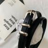 Chic Minimalist Womens Belt With Silver Metal Circle Buckle Perfect For Outfits