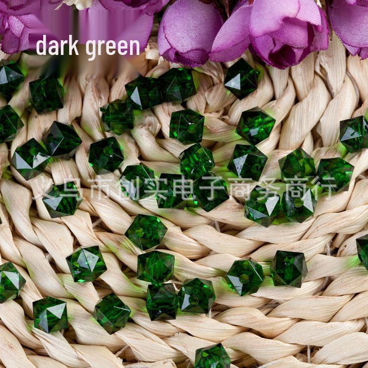14mm Four-Sided Acrylic Square Beads for DIY Tissue Box Crafting
