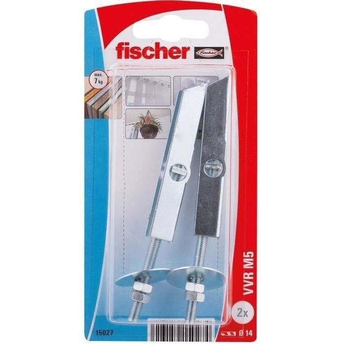 Cheville À Ressort VVR M5 - FISCHER - 100 Mm - Métal - Pour Panneaux Légers - Vendu À L'unité